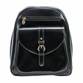 A1 Luggage 15 in. Moline Leather Business Laptop Tablet Backpack, Black A13588375